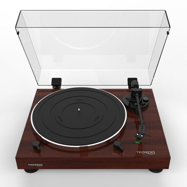 THORENS TD 202 WALNUT HIGH GLOSS Giradischi manuale a telaio rigido rinforzato con trazione a cinghia - TechSoundSystem.com