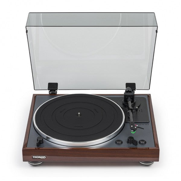 Thorens TD 102 A WALNUT HIGH GLOSS Giradischi automatico a telaio rigido con trazione a cinghia - TechSoundSystem.com