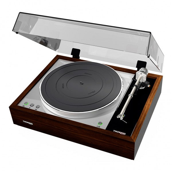 Thorens TD 1601 WALNUT High Gloss giradischi semi-automatico a telaio sospeso flottante trazione a cinghia - TechSoundSystem.com