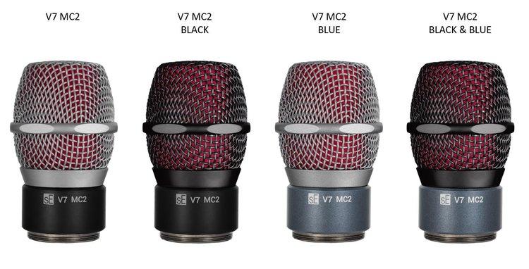 SE ELECTRONICS V7 MC2 BLACK & BLUE PER SENNHEISER CAPSULA DINAMICA SUPERCARDIOIDE - TechSoundSystem.com