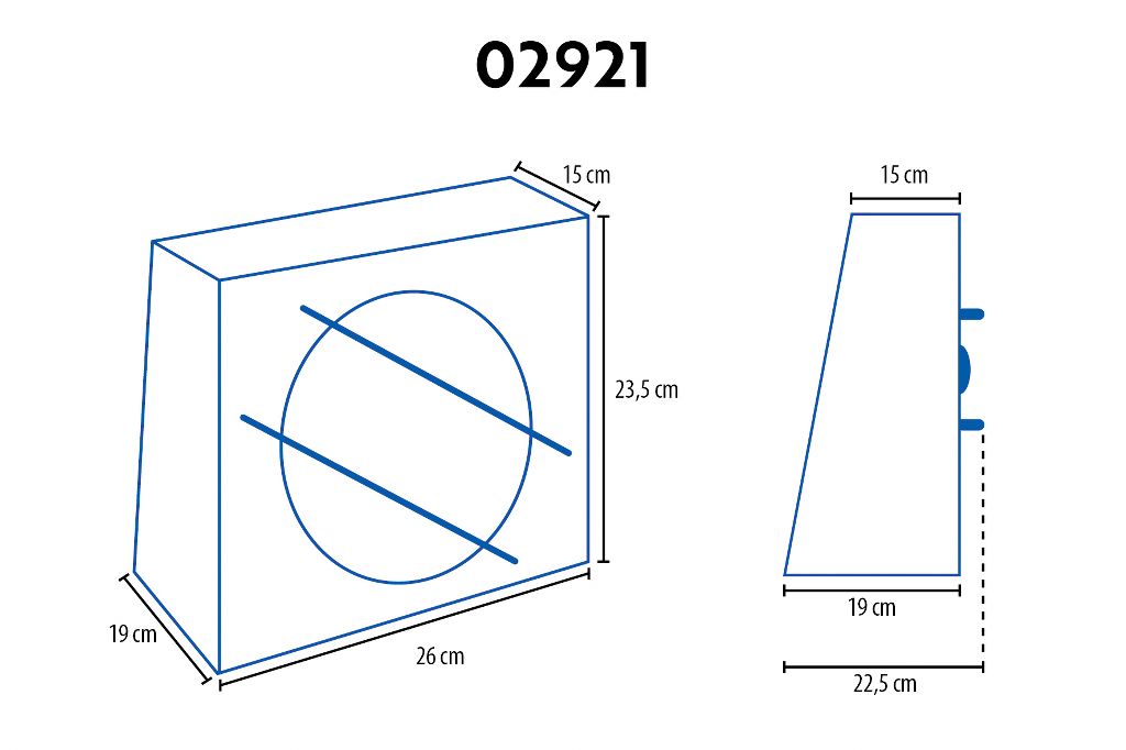 Phonocar 02921 Subwoofer Boxato passivo da 280W woofer 200mm - TechSoundSystem.com