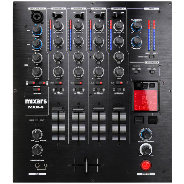 MIXARS MXR4 MIXER DJ 4 CANALI CON EFFETTI CONTROLLO GAIN + EQ 3-BANDE EX-DEMO - TechSoundSystem.com