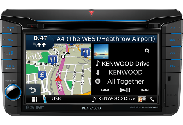 Kenwood DNX516DABS Autoradio 7.0" WVGA, SPECIFICO per VW, Skoda & Seat con Navigation System e radio DAB tuner - TechSoundSystem.com