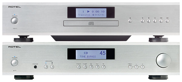 Amplificatore ROTEL A-11 Tribute + Lettore ROTEL CD-11 Tribute SILVER *BUNDLE* - TechSoundSystem.com