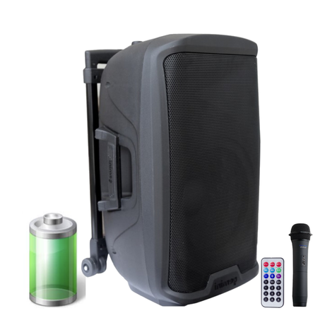 GEMINI AS2112 TO GO DIFFUSORE PORTATILE CASSA A BATTERIA + TROLLEY INTEGRATO