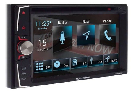 MACROM M-DVD6000 Media Station con GPS da 6,2 pollici, Bluetooth, CD/DVD/USB e radio - TechSoundSystem.com