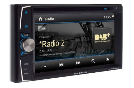 MACROM M-DVD6000DAB autoradio 2 DIN con GPS, Bluetooth, DVD, Radio DAB - TechSoundSystem.com