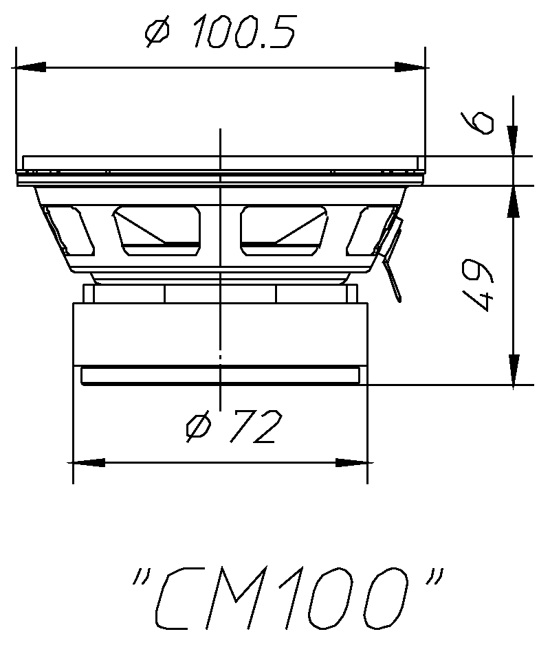 CIARE CM100 Mid Range 4" 100mm 4 Ohm 150W (1PZ) - TechSoundSystem.com