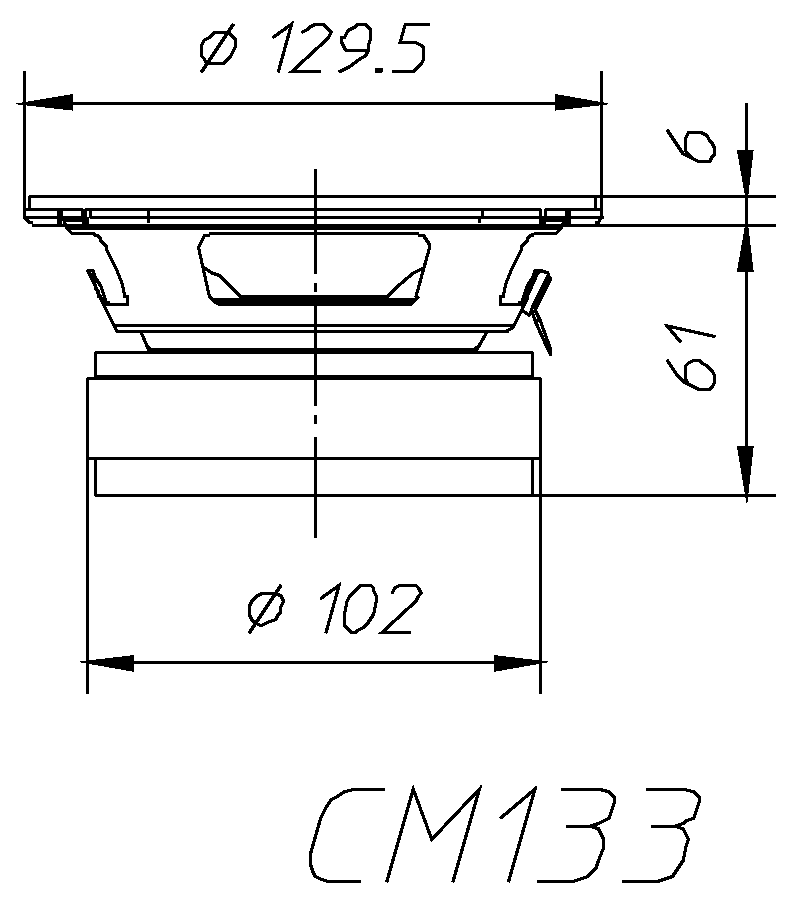 CIARE CM133 Extended range 130mm 4Ohm 200w (1PZ) - TechSoundSystem.com