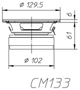 CIARE CM133 Extended range 130mm 4Ohm 200w (1PZ) - TechSoundSystem.com