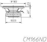 CIARE CM166ND Extended range 165mm 4Ohm (1PZ) - TechSoundSystem.com