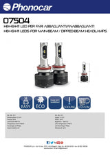 Fari LED H8 - H9 - H11 abbaglianti / anabbaglianti Phonocar 07504 (COPPIA) - TechSoundSystem.com