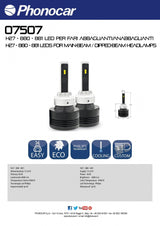 Fari LED H27 - 880 - 881 abbaglianti / anabbaglianti Phonocar 07507 (COPPIA) - TechSoundSystem.com