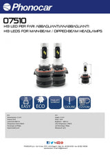 Fari LED H13 abbaglianti / anabbaglianti Phonocar 07510 (COPPIA) - TechSoundSystem.com