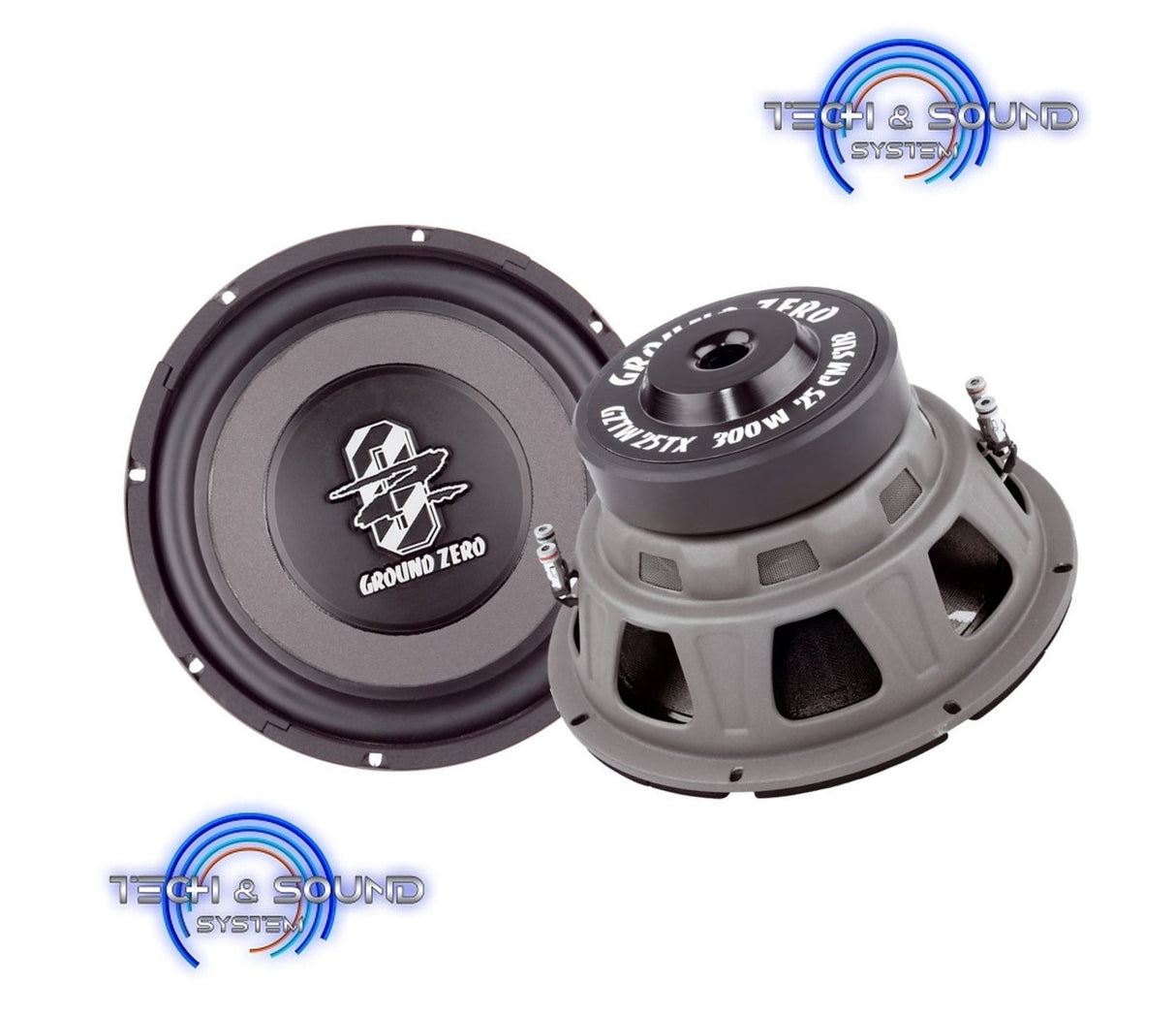 Ground Zero GZTW 25TX Subwoofer 10" da 25 cm, 2 + 2 Ohm 300W RMS - TechSoundSystem.com