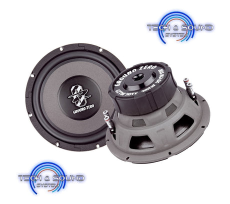 Ground Zero GZTW 20TX Subwoofer da 20 cm, impedenza 2 + 2 Ohm da 200 watt RMS. - TechSoundSystem.com