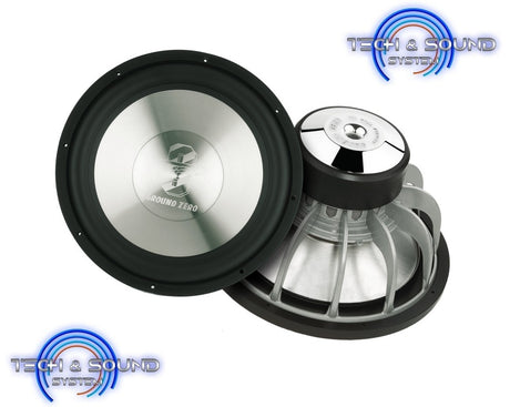 Ground Zero GZHW 38X Subwoofer da 38 cm, 2+2 Ohm, 1000 Watt RMS - TechSoundSystem.com