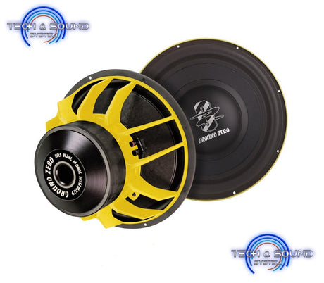 Ground Zero GZHW 15SPL Subwoofer da 38 cm, impedenza 2+2 Ohm, Potenza 3000 Watt RMS. - TechSoundSystem.com