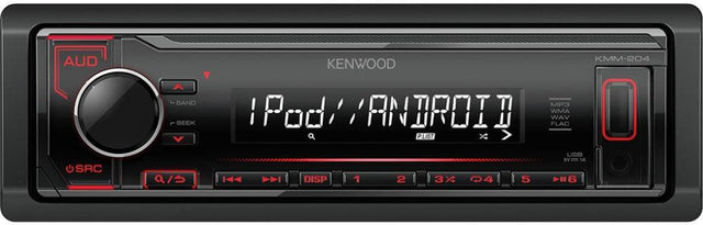 Kenwood KMM-204 autoradio con USB, AUX-IN smartphone Android - TechSoundSystem.com