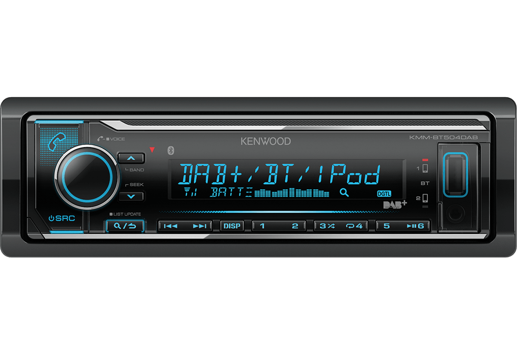 Kenwood KMM-BT504DAB autoradio Digitale DAB/DAB+ Bluetooth / Spotify - TechSoundSystem.com