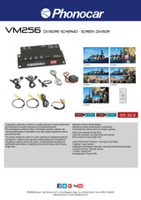 Phonocar VM256 Divisore di schermo Alimentazione 9-36V 4 Ingressi camera - TechSoundSystem.com