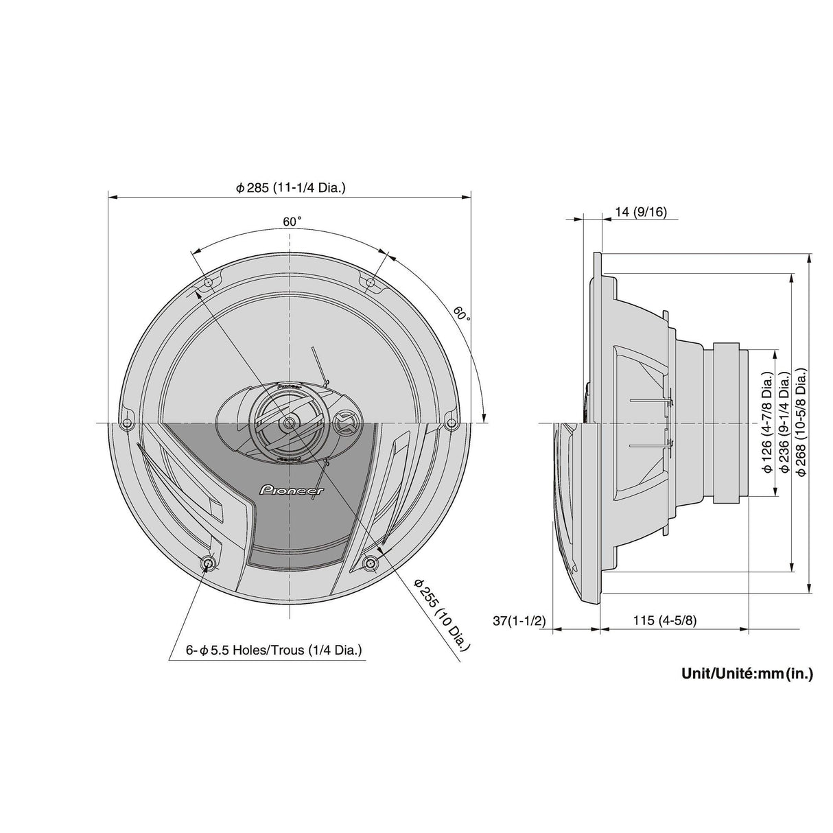 Pioneer TS-A2503i Diffusori coassiali 3 vie 25 cm (420 W) COPPIA - TechSoundSystem.com