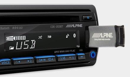 Alpine CDE-203BT Autoradio 1 Din CD USB AUX FLAC MP3 WMA AAC Bluetooth - TechSoundSystem.com