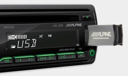 Alpine CDE-201R Autoradio 1 Din CD USB AUX FLAC MP3 WMA AAC Compatibilità Android - TechSoundSystem.com