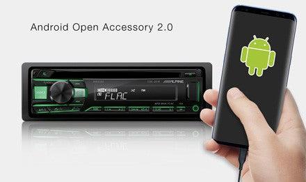 Alpine CDE-201R Autoradio 1 Din CD USB AUX FLAC MP3 WMA AAC Compatibilità Android - TechSoundSystem.com