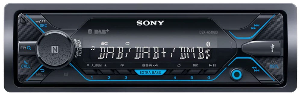 Sony DSX-A510KIT Autoradio con Ricezione DAB/DAB+/FM ed Antenna DAB inclusa, Bluetooth