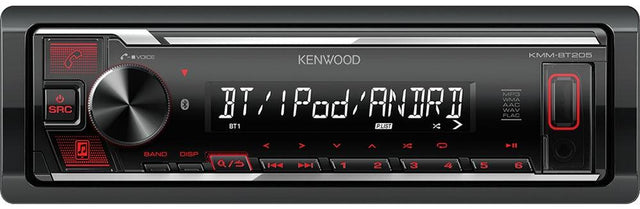 Kenwood KMM-BT205 autoradio 1DIN con Bluetooth, Spotify, USB, AUX-IN - TechSoundSystem.com