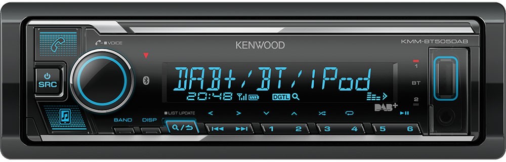 Kenwood KMM-BT505DAB autoradio 1 DIN con DAB+, Bluetooth, Spotify,USB - TechSoundSystem.com