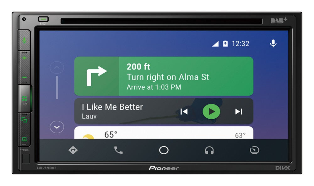 Pioneer AVH-Z5200DAB autoradio 2 DIN con DAB+, lettore DVD, Apple CarPlay e Android Auto - TechSoundSystem.com