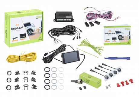 Valeo BEEP & PARK 5 - kit sensori parcheggio anteriore e posteriore 8 sensori con display - TechSoundSystem.com