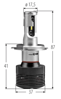 Fari LED H4 abbaglianti / anabbaglianti Phonocar 07502 LAMPADINE 4000LM (COPPIA) - TechSoundSystem.com