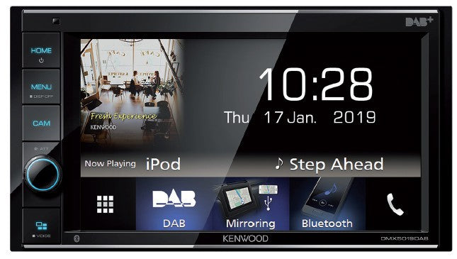 Kenwood DMX5019DAB autoradio 2 DIN con radio DAB, Bluetooth, Mirroring USB Android - TechSoundSystem.com