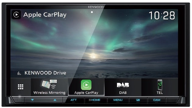 Kenwood DMX8019DABS autoradio 2 DIN con radio DAB, Bluetooth, Spotify, Wireless CarPlay, Android Auto