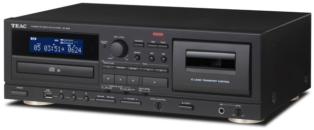 TEAC AD-850 lettore CD-Player hifi e Cassette Deck (registra cassette su CD), BLACK - TechSoundSystem.com