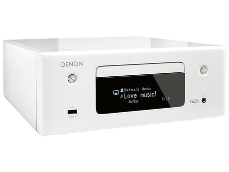 Denon RCD-N10 Sintoamplificatore + Lettore CD network audio 65 + 65W 4ohm Colore bianco - TechSoundSystem.com