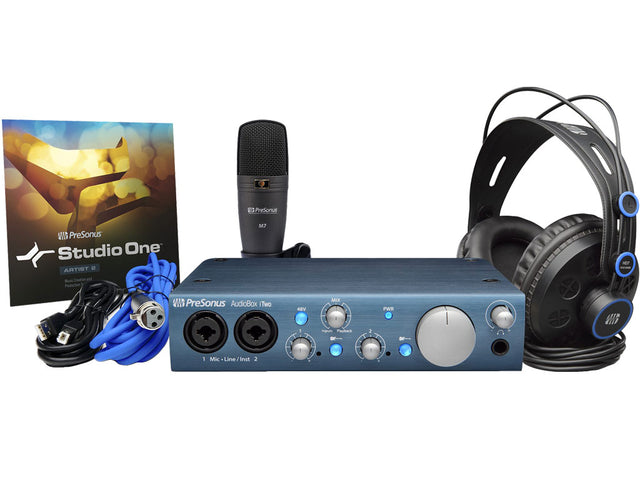 PRESONUS AUDIOBOX ITWO STUDIO BUNDLE KIT HARDWARE SOFTWARE PER REGISTRAZIONI AUDIO - TechSoundSystem.com