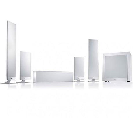 KEF T205 WHITE Sistema Home Theater 5.1 (2x T301 + 2x T101 + T301C + T2 Subwoofer attivo) - TechSoundSystem.com