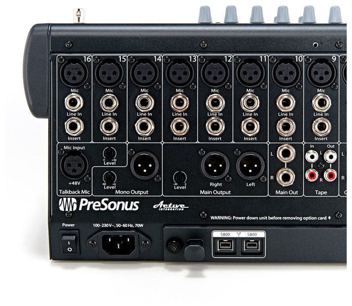 PRESONUS STUDIOLIVE 16.4.2 AI MIXER DIGITALE 16 CANALI 16 PREAMP WIFI LAN FIREWIRE 800 DSP - TechSoundSystem.com