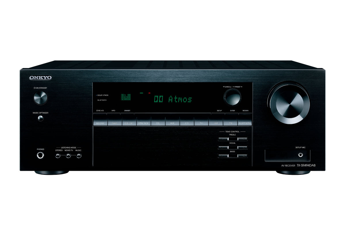 Onkyo TX-SR494DAB Sintoamplificatore AV 7.2 canali Servizi streaming integrati, DTS Play-Fi - TechSoundSystem.com