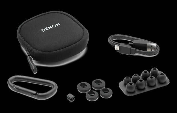 DENON AH-C160W Cuffie In-Ear Wireless con ottimizzatore acustico e amplificatore interno, NERO - TechSoundSystem.com