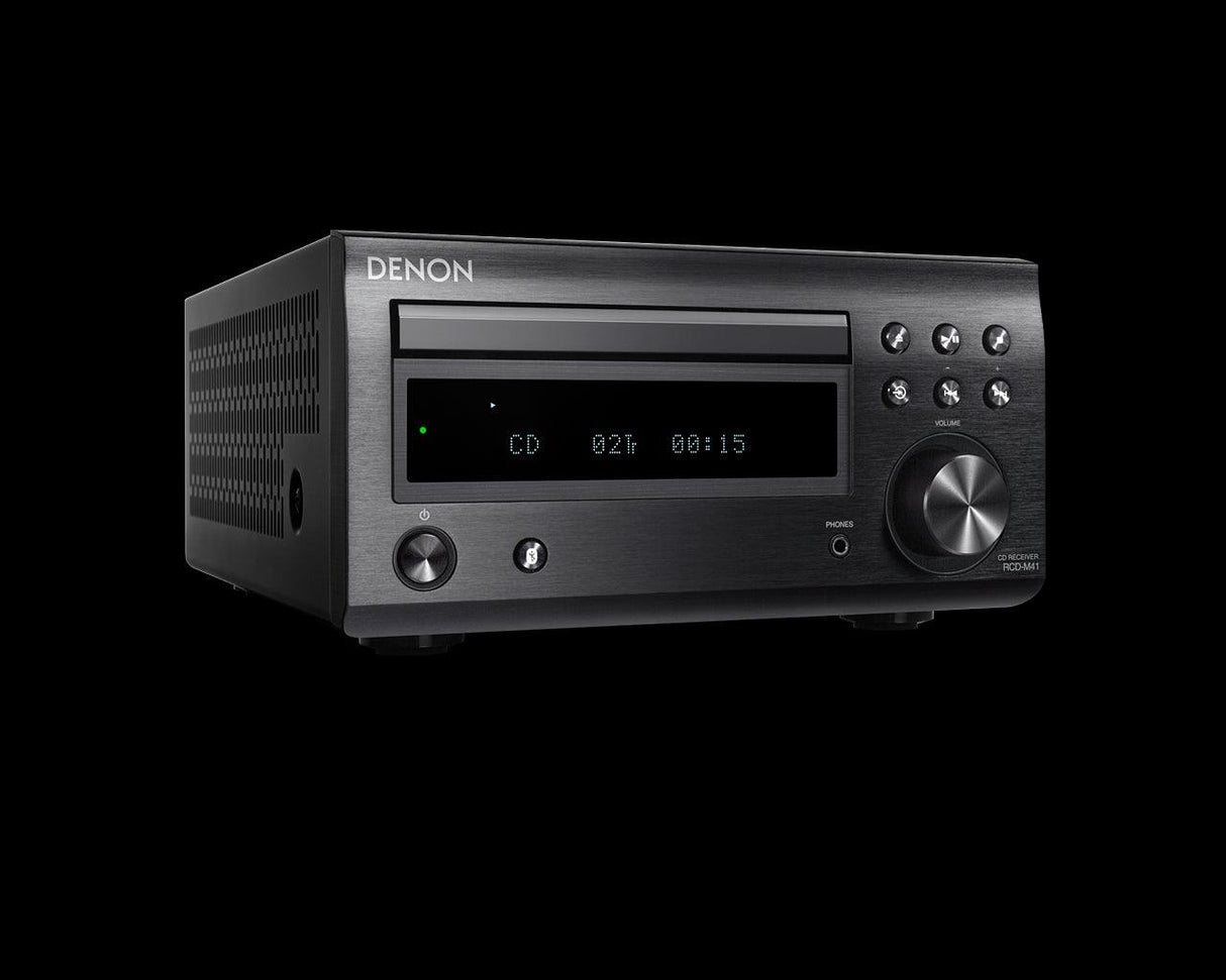 DENON RCD-M41 Sintoamplificatore Micro HiFi con CD, Bluetooth e Radio,NERO - TechSoundSystem.com