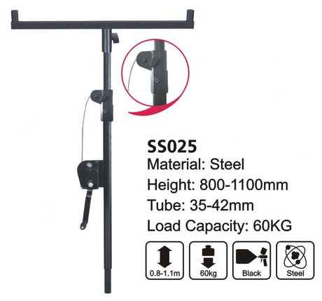 EXTREME SS025 STAND AD ARGANO PER SUBWOOFER ADATTO PER AUDIO E LIGHTING BARRA A T INCLUSA - TechSoundSystem.com