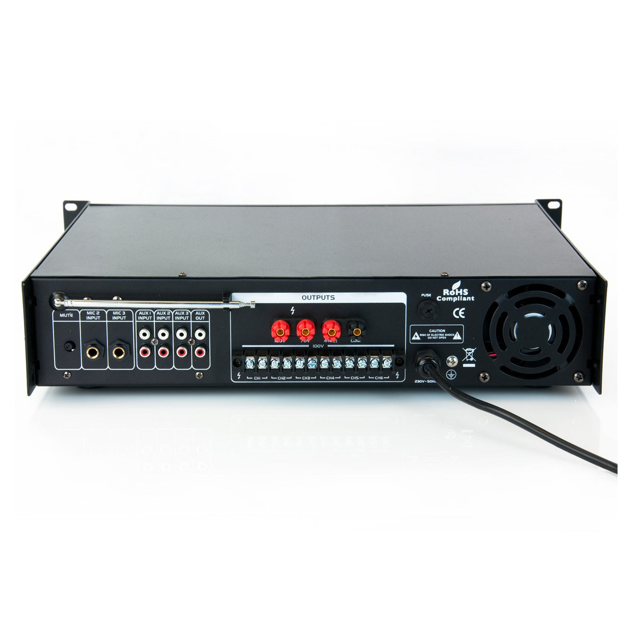 Master Audio MV6300CA-BT Amplificatore mixer a 100V con Bluetooth filodiffusione 6 ZONE / 8 ohm con MP3