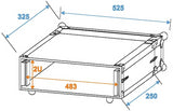 COBRA FC179 FLIGHT CASE PORTA RACK 19″ 2U PROFONDO 25CM - TechSoundSystem.com