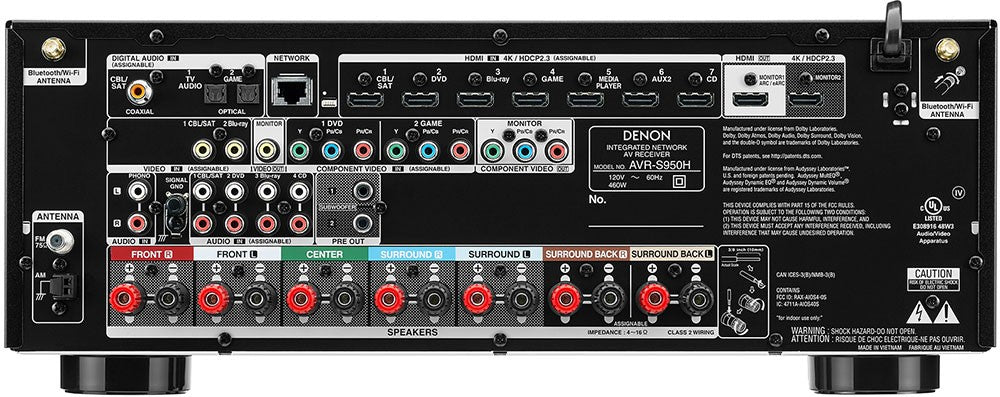 Denon AVR-S950H sintoamplificatore 7.2 canali HDCP 2.3, 4K Ultra HD60 - TechSoundSystem.com