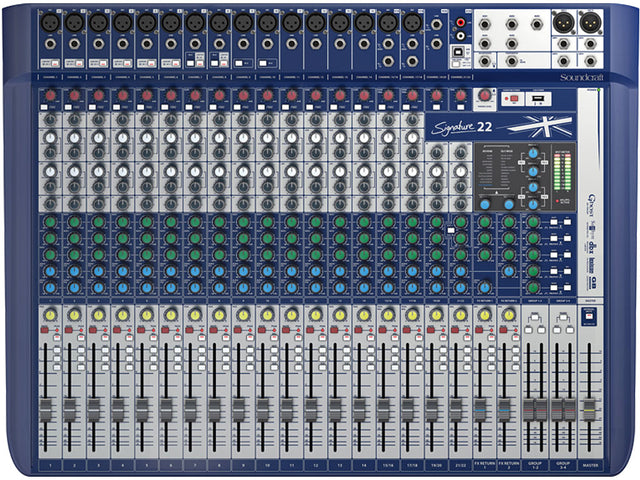 SOUNDCRAFT SIGNATURE 22 MIXER ANALOGICO 22 CANALI CON EFFETTI LEXICON E LIMITER DBX - TechSoundSystem.com